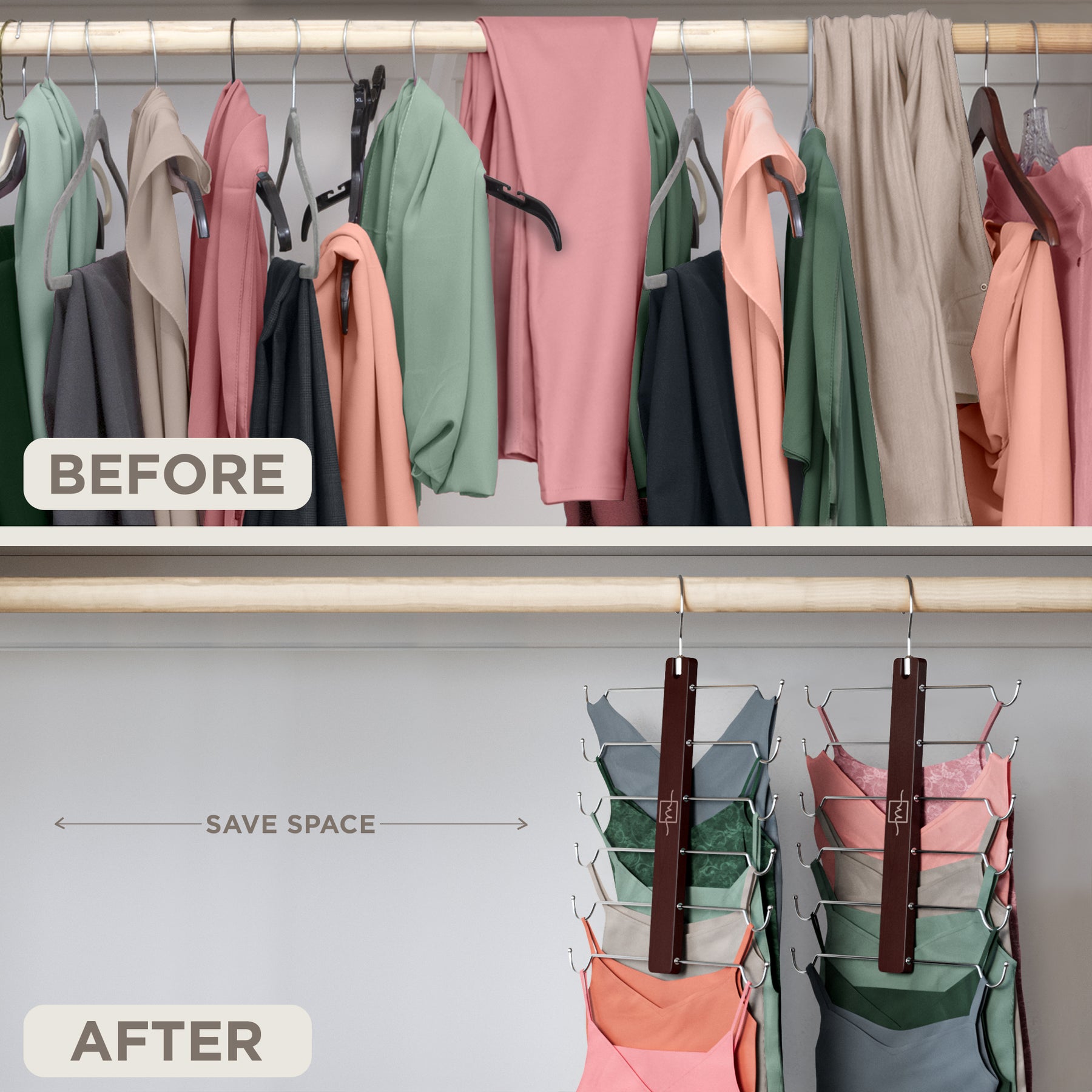 MORALVE Space Saving Clothing Hangers for Closet European