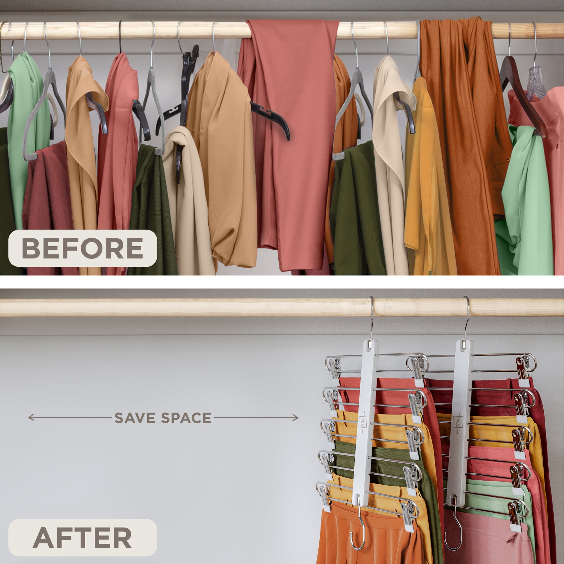 MORALVE Space Saving Clothing Hanger (4 Pack)