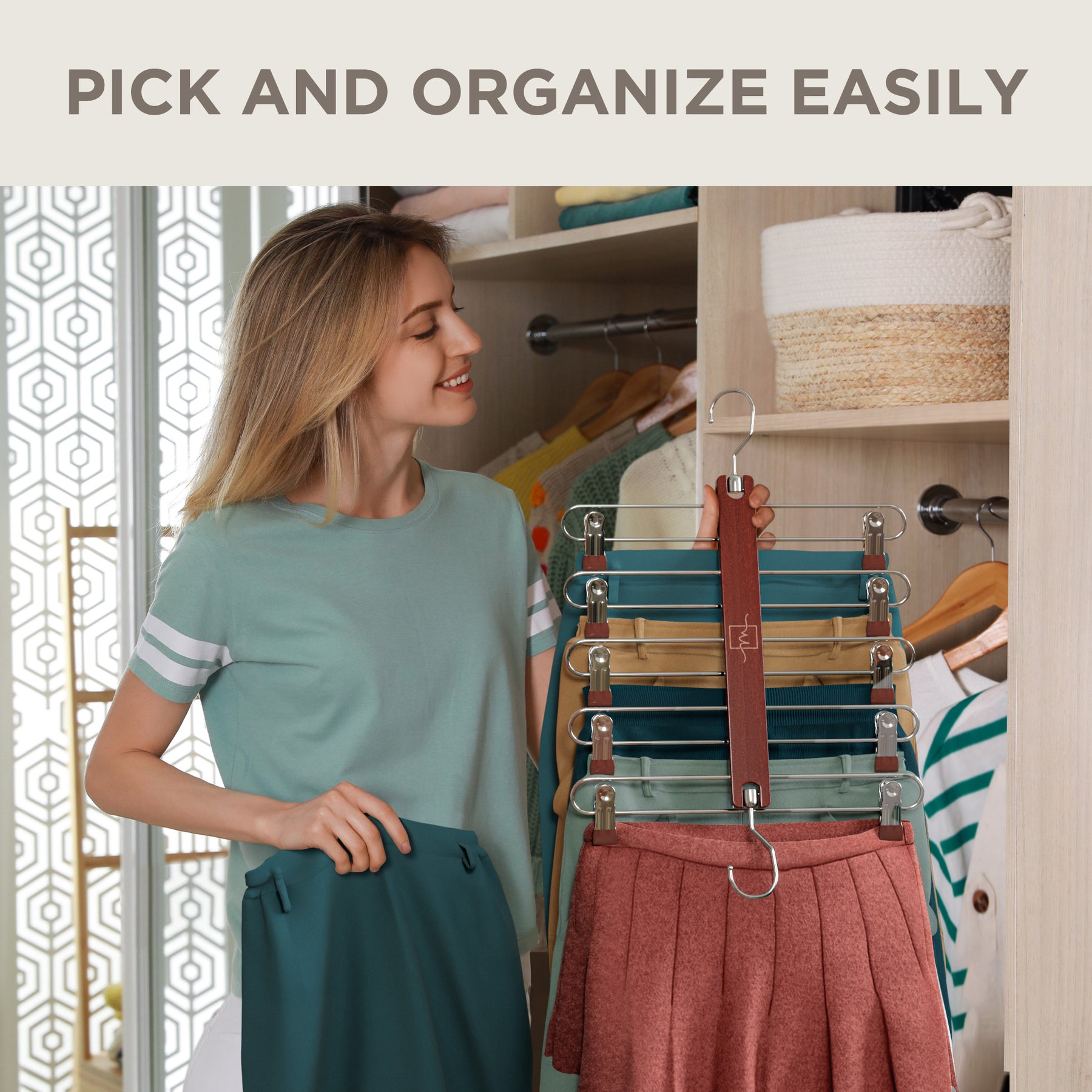 The Best Slim Space-Saving Skirt Hanger - Welcome Objects